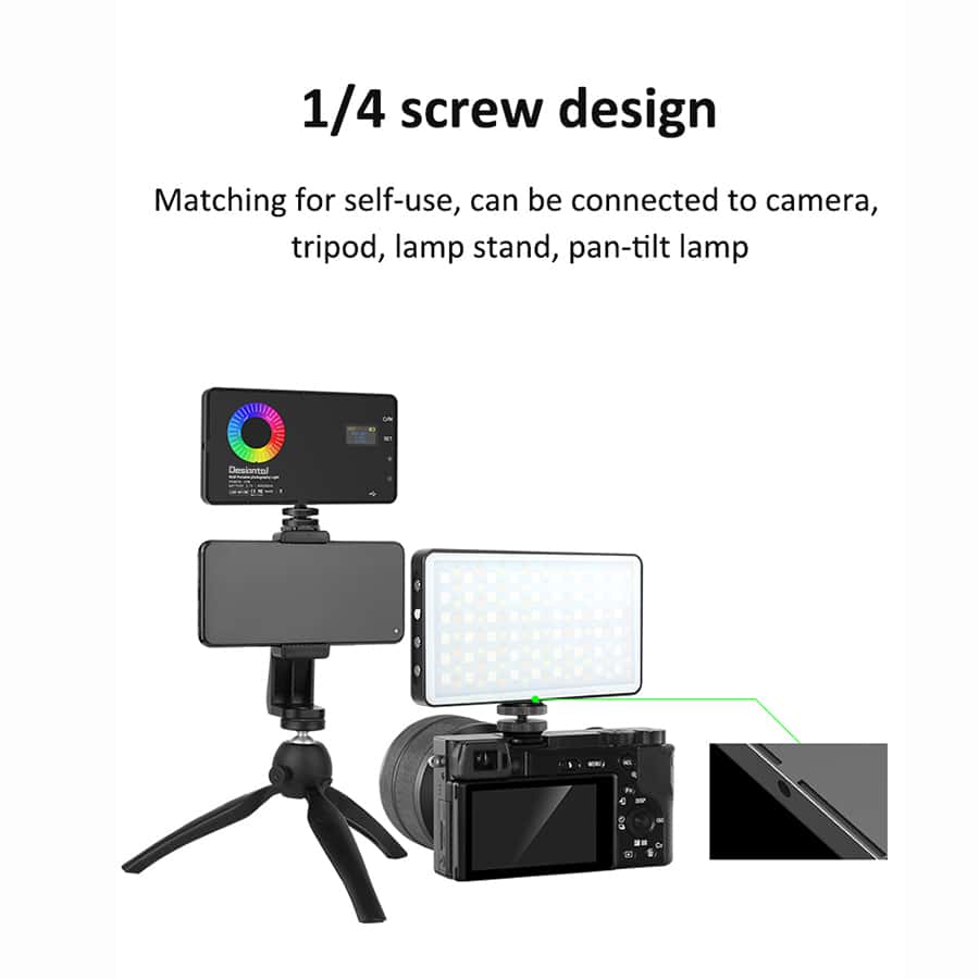 RGB multi-function two-in-one fill light & power bank, built-in 4000mAh large battery, SLR camera, mobile phone shooting Vlog photo photography light