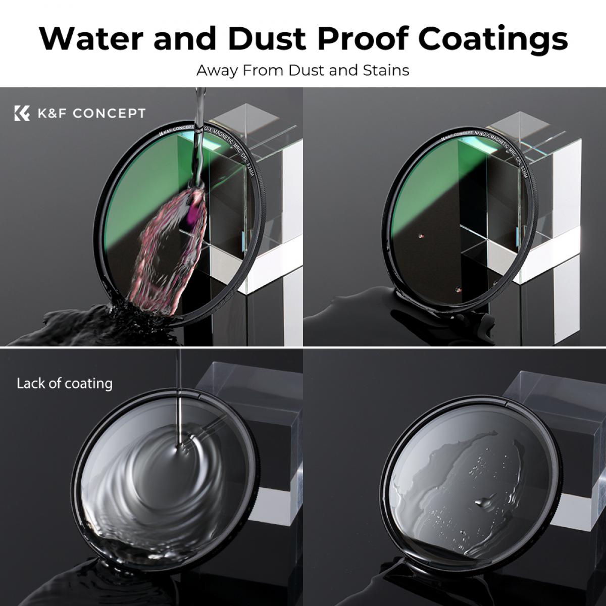 MCUV+CPL+ND1000+Adapter Ring Magnetic 4 in 1 Lens Filter Kit Waterproof Scratch-Resistant Anti-Reflection with Filter Pouch