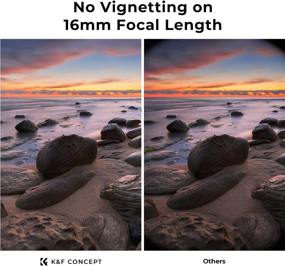 K&F  Variable ND2-ND400 ND Lens Filter (1-9 Stops) for Camera Lens, Adjustable Neutral Density Filter with Microfiber Cleaning Cloth (B-Series)