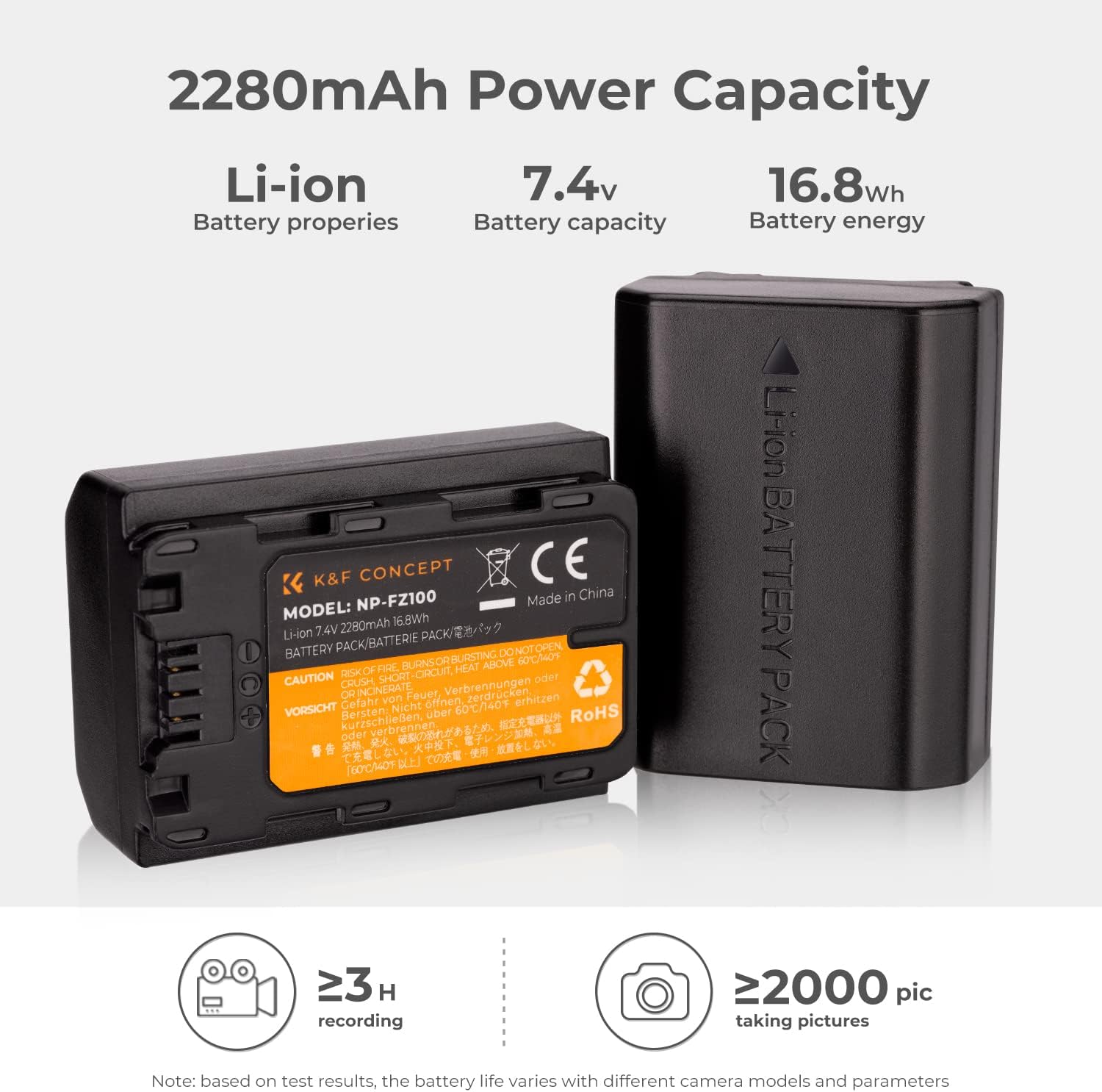 Sony NP-FZ100 battery and dual slot battery charger kit,Camera Battery for Sony Alpha A7 III, A7R III (A7R3), A9, a6600, a7R IV, Alpha a9 II,Shipping country: USA/UK/Canada/EU