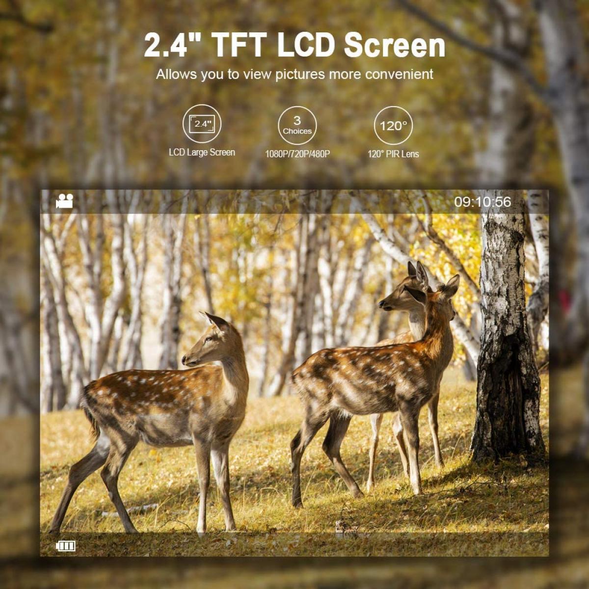 H883 Mini Trail Camera 1080P HD Game Camera IP66 Waterproof Wildlife Hunting Cam with 12months long standby and Night Vision 2.4” LCD IR LEDs