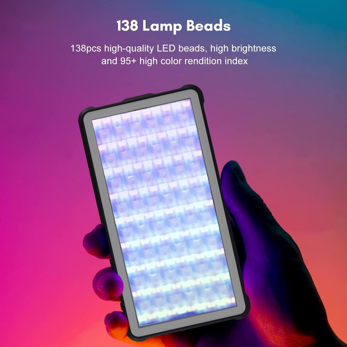 RGB multi-function two-in-one fill light & power bank, built-in 4000mAh large battery, SLR camera, mobile phone shooting Vlog photo photography light