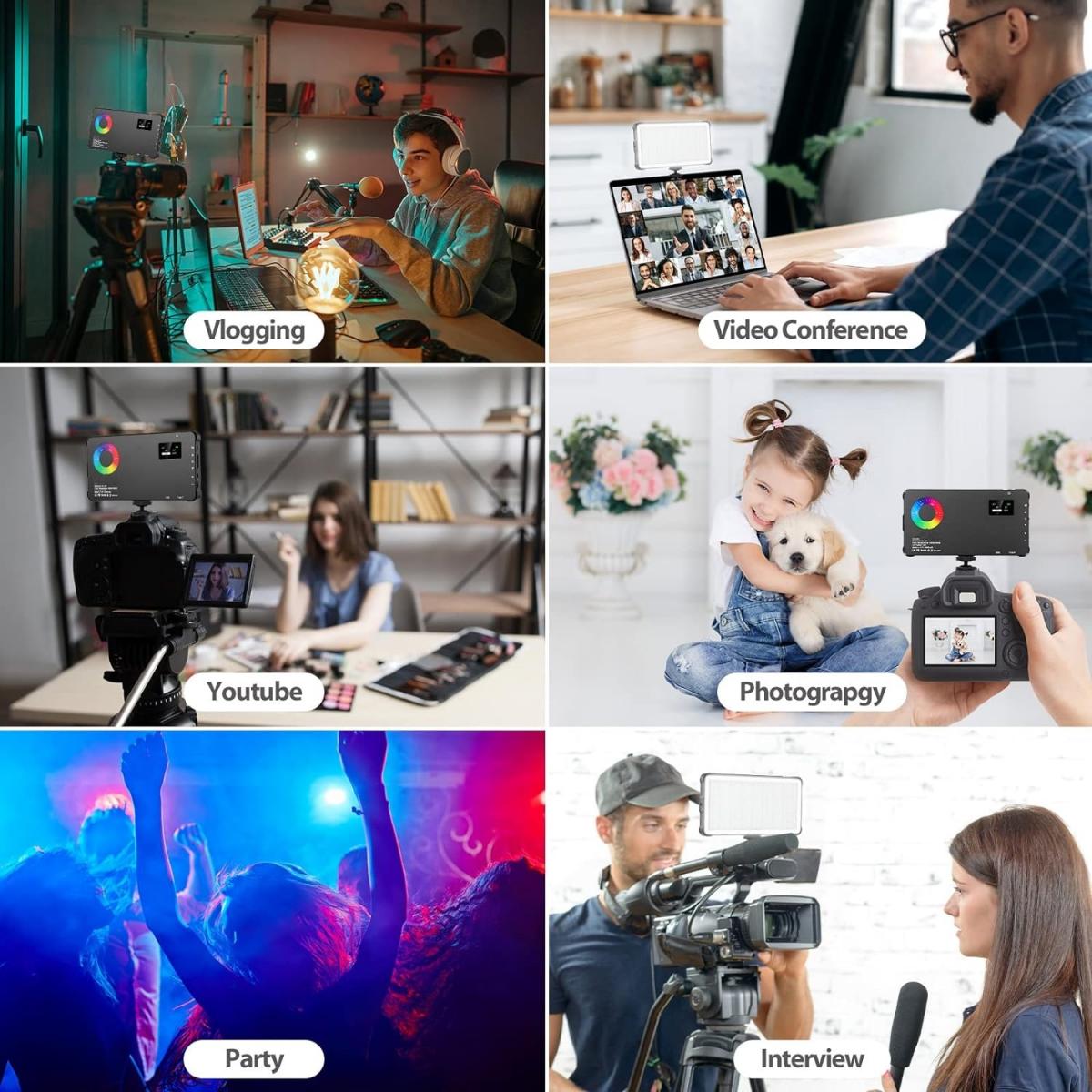 RGB multi-function two-in-one fill light & power bank, built-in 4000mAh large battery, SLR camera, mobile phone shooting Vlog photo photography light