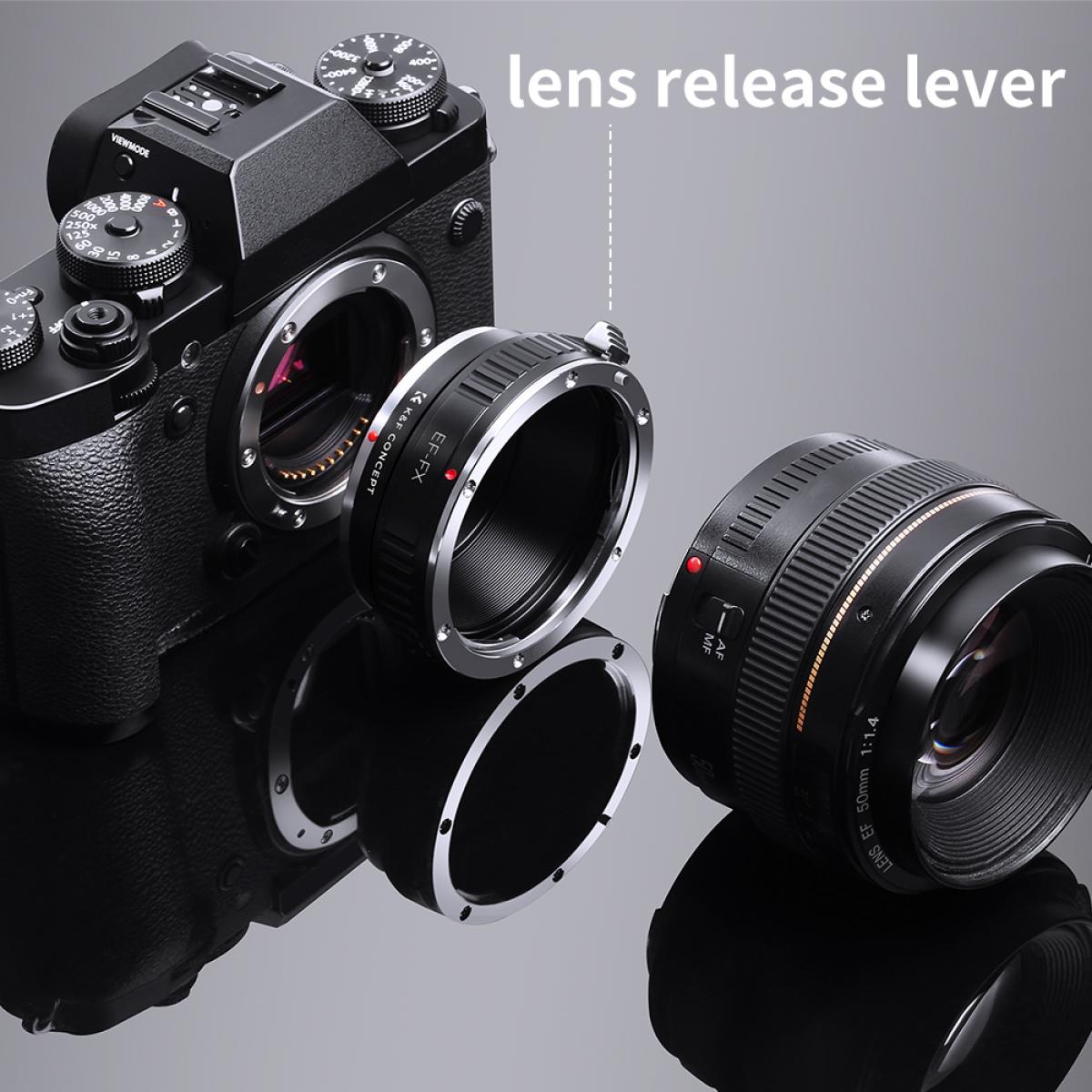 EOS EF/EFS Lens to Fuji FX Mount X-Pro1 X Camera X-Series Mirrorless Cameras K&F Concept Lens Mount Adapter