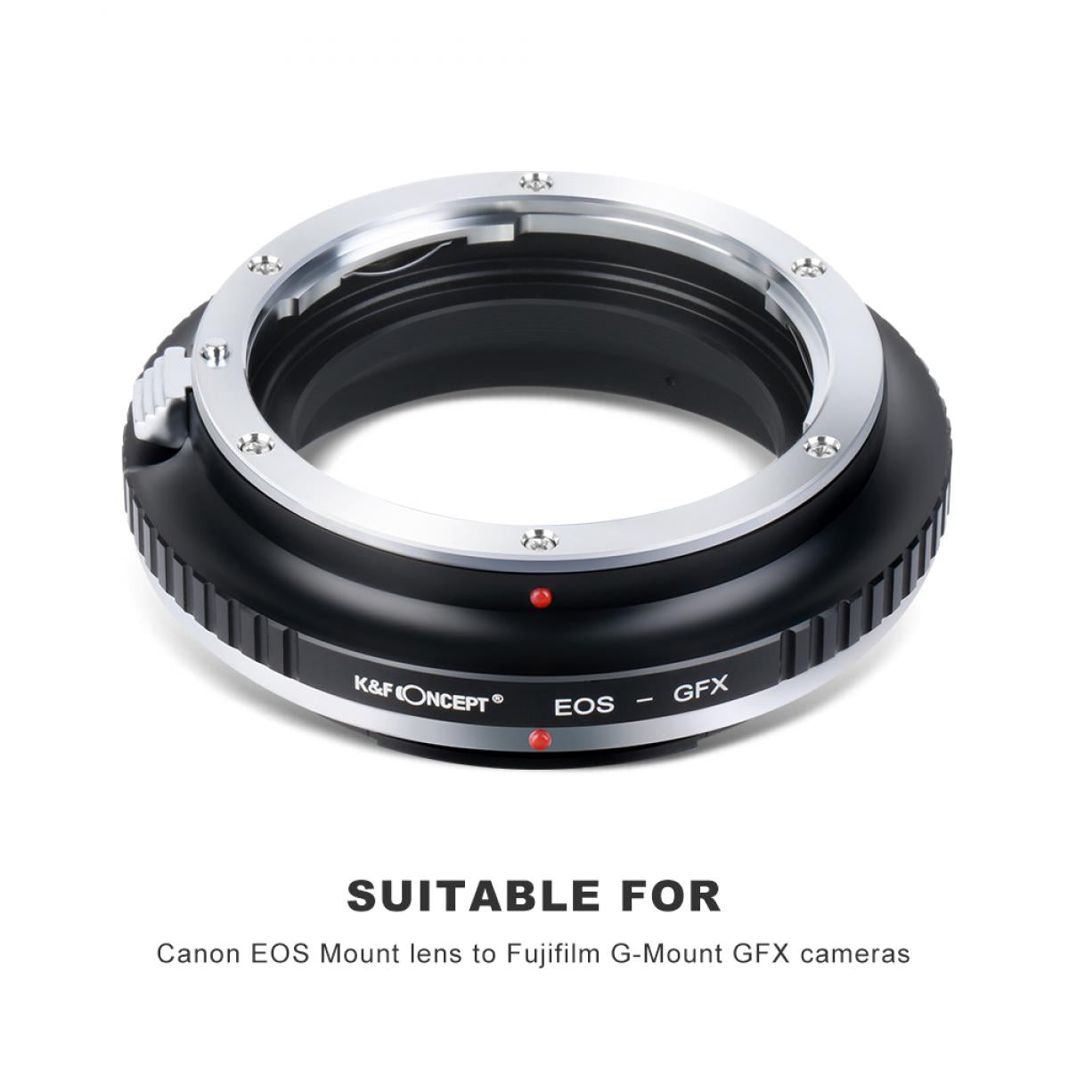Canon EOS EF Lenses to Fuji GFX Lens Mount Adapter For DSLR K&F Concept M12211 Lens Adapter