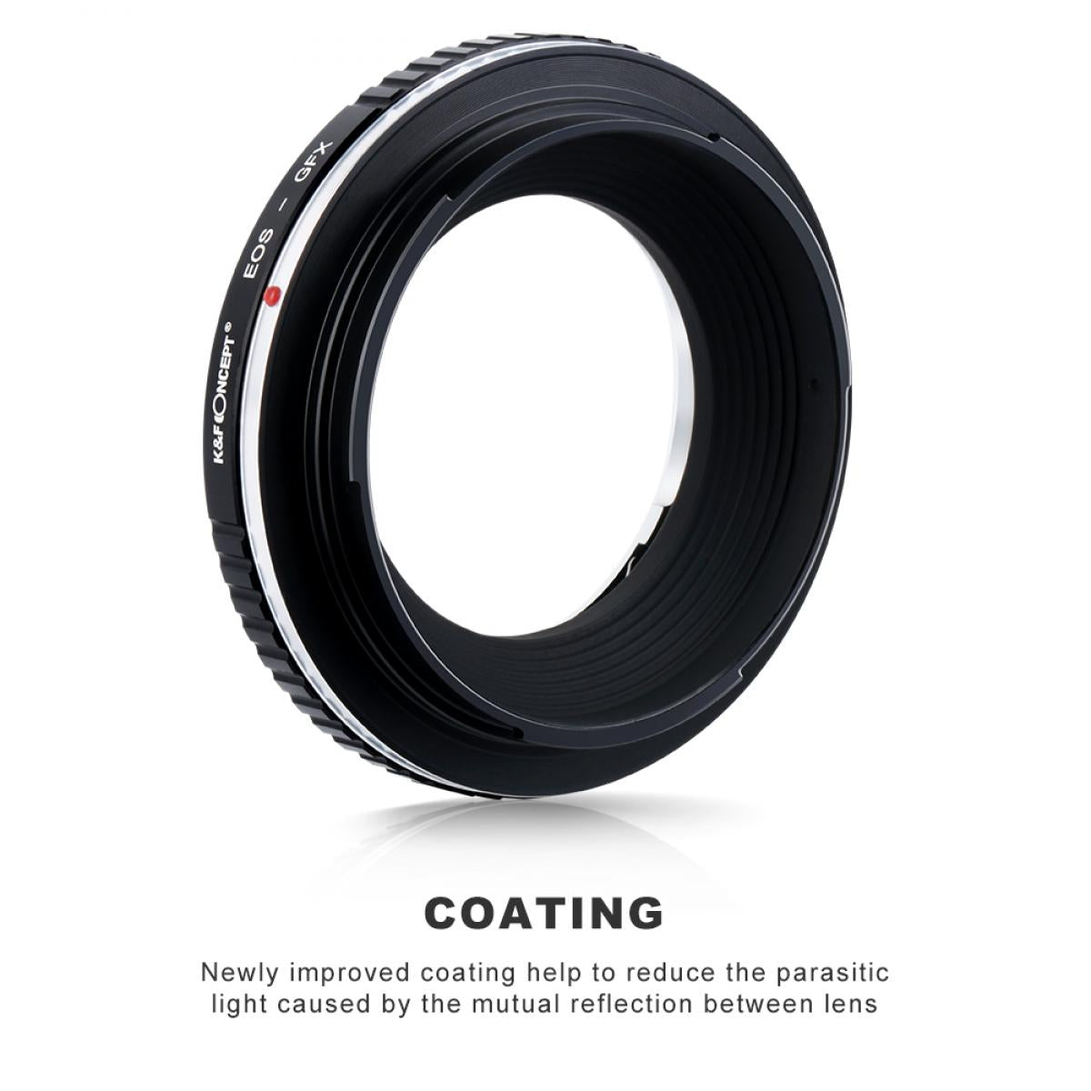 Canon EOS EF Lenses to Fuji GFX Lens Mount Adapter For DSLR K&F Concept M12211 Lens Adapter