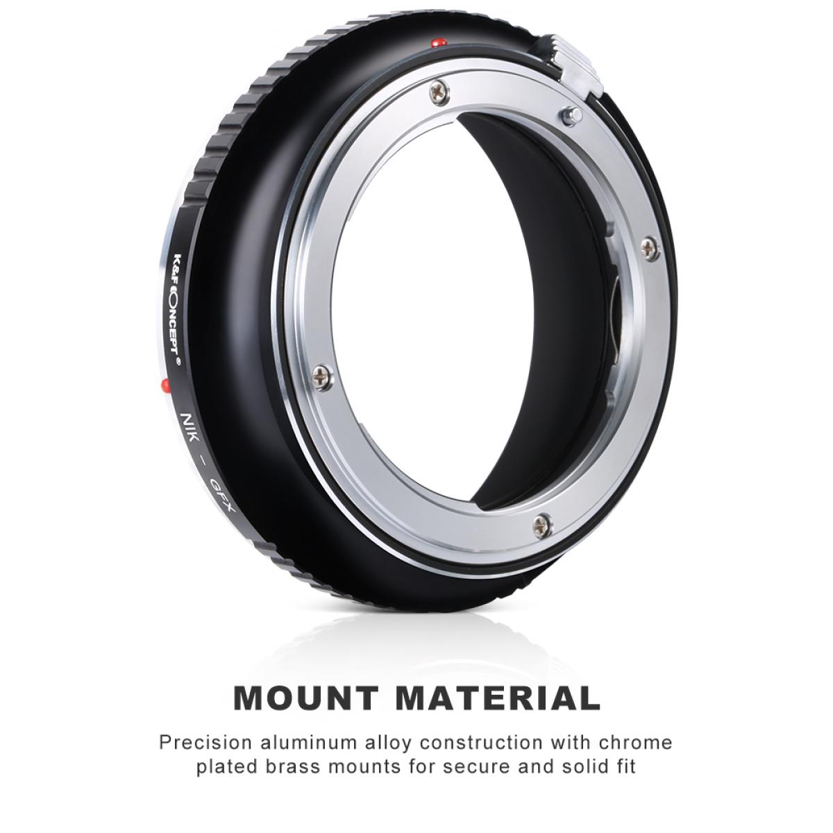 Nikon AI, AI S, F Series Mount Lens to Fuji GFX Series Camera Body Camera Lens Mount Adapter K&F Concept Lens Adapter