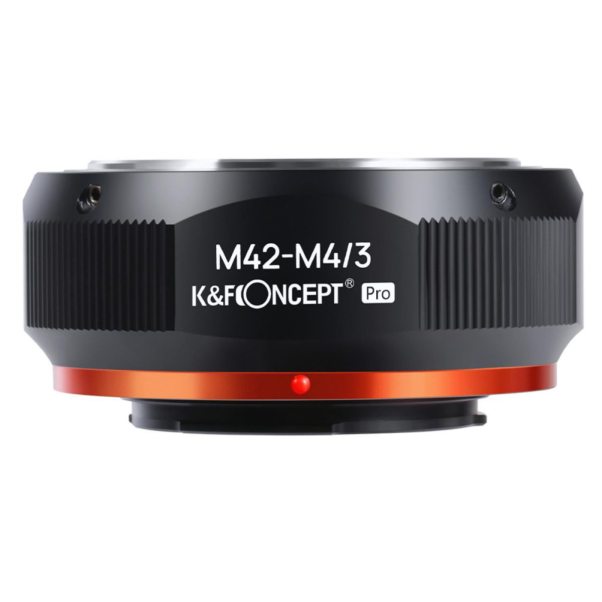 K&F M10125 M42-M4/3 PRO hochpr?ziser Objektivadapter (Orange)