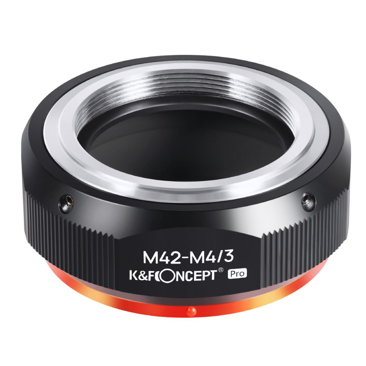 K&F M10125 M42-M4/3 PRO hochpr?ziser Objektivadapter (Orange)