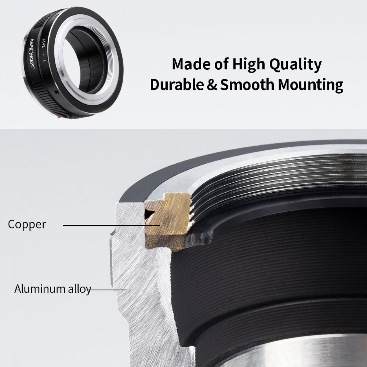 M42-L Manual Focus M42 Lens to Leica SL T Sigma FP Panasonic L-mount digital camera Mount Adapter