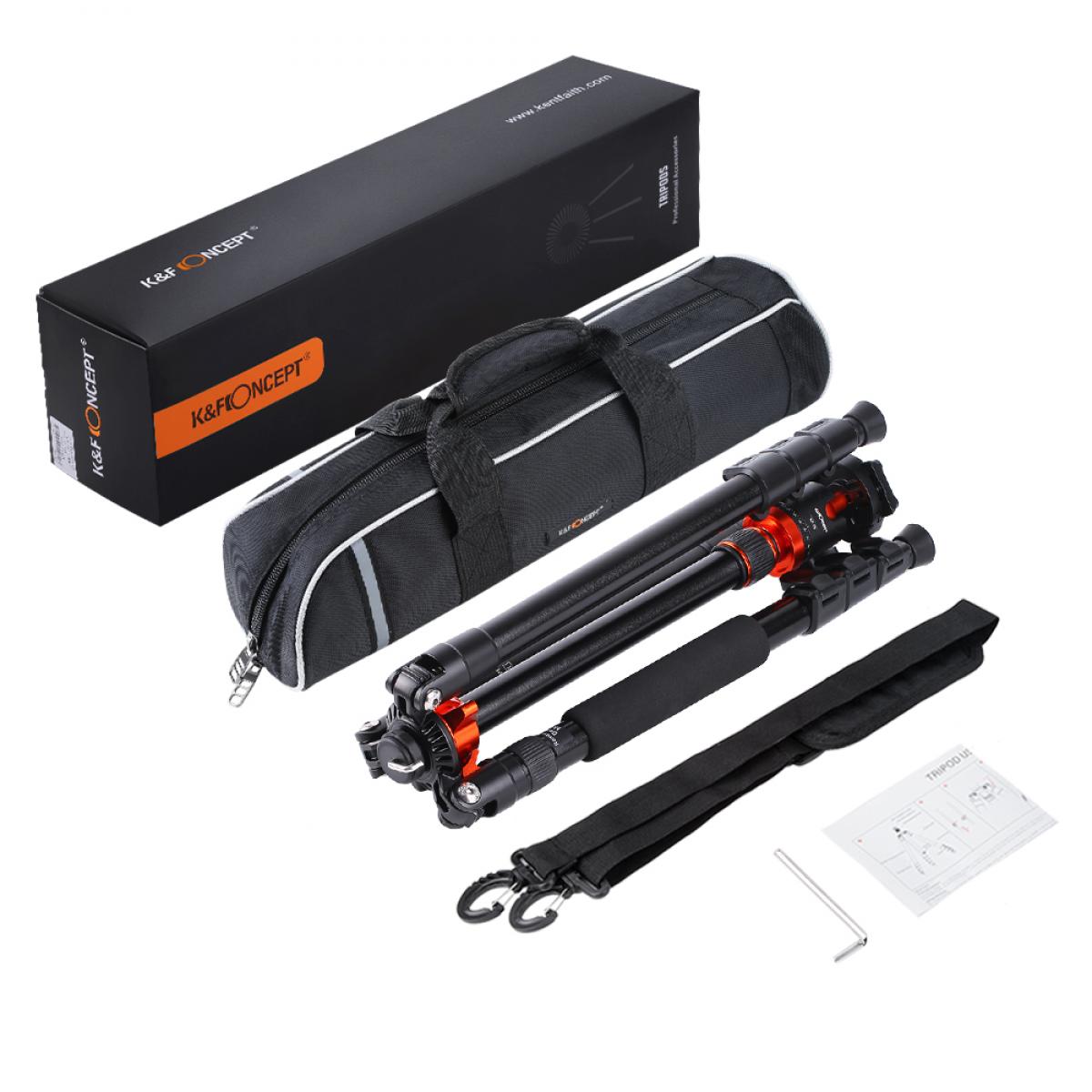 62''/1.6m Aluminum Tripod Detachable Monopod with Quick Release Plate, Ball Head and Compact Travel Carrying Bag SA254M1 for DSLR K254A1+BH-28L (SA254M1)