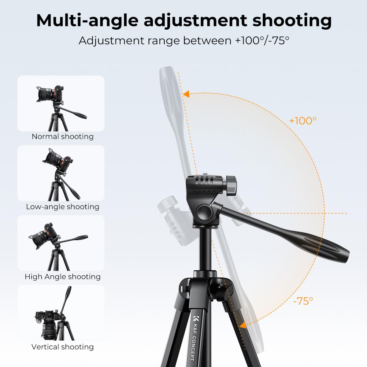 59.4''/1.5 m Aluminum Travel Tripod with Bluetooth Remote and Adjustable Height (17-60 inches) - Lightweight (0.61kg), 360° Panorama, Compact Fold (42cm) - Ideal for B174A1 Travel and Outdoors