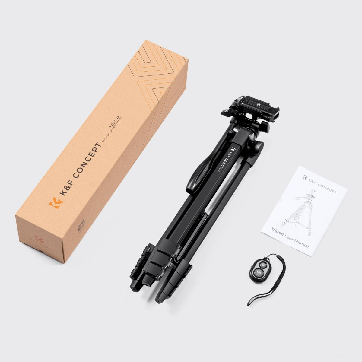 59.4''/1.5 m Aluminum Travel Tripod with Bluetooth Remote and Adjustable Height (17-60 inches) - Lightweight (0.61kg), 360° Panorama, Compact Fold (42cm) - Ideal for B174A1 Travel and Outdoors