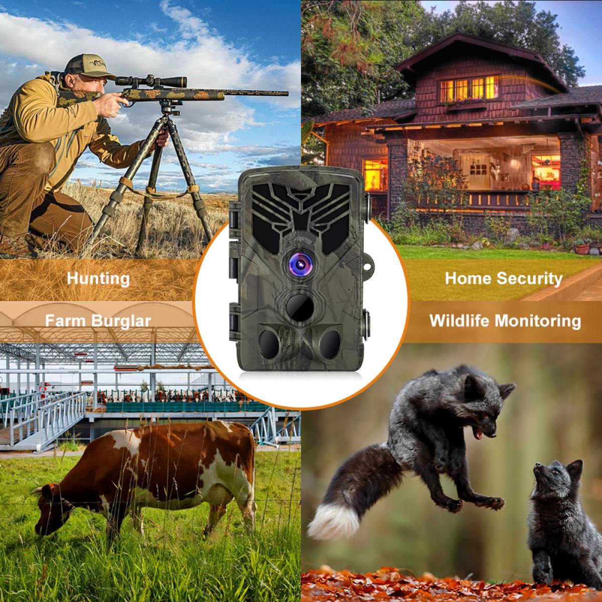 K&F HC810A trail camera Hunting Camera Scouting Trail Camera Wildview 1080P 20MP HD PIR Motion Night Vision Camera