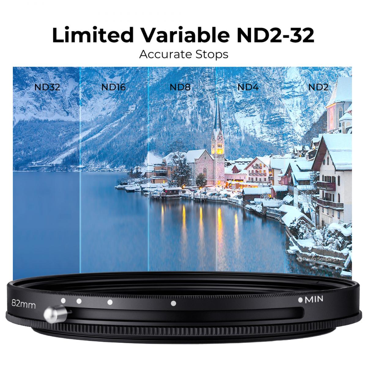 ND2-ND32 (1-5 Stop) Variable ND Filter and CPL Circular Polarizing Filter 2 in 1 for Camera Lens Nano X Series