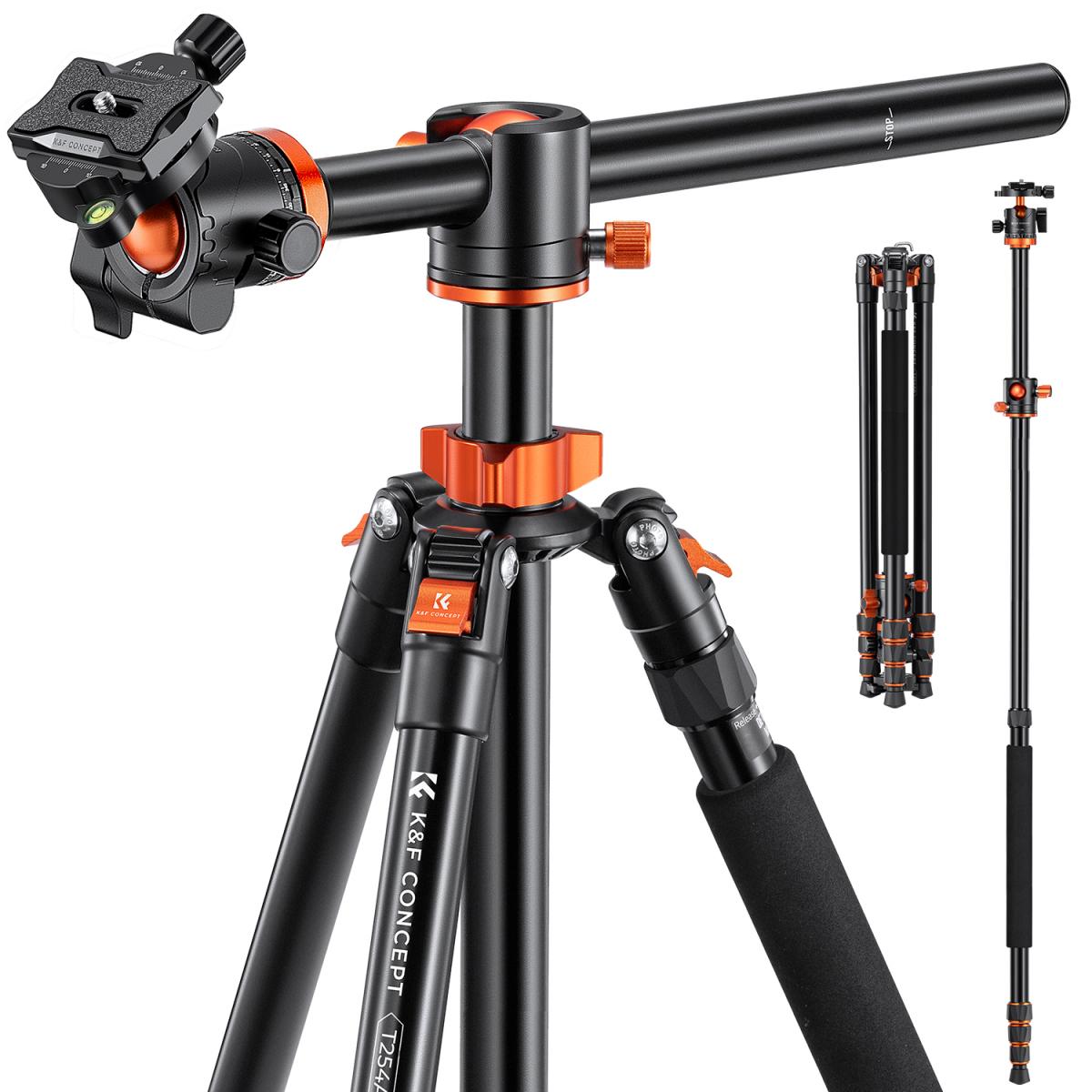 60”/1.5m Carbon Fiber Camera Tripod Lightweight Travel Tripod 17.6lbs Load 360° Ball Head for Vlog,Travel & Work DSLR,C225C0+BH-25 (BA225)