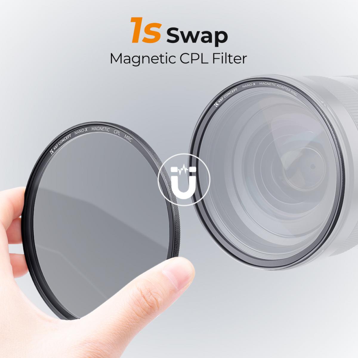 CPL Circular Polarizer Magnetic Lens Filter HD Waterproof Scratch-Resistant Anti-Reflection Nano-X Series
