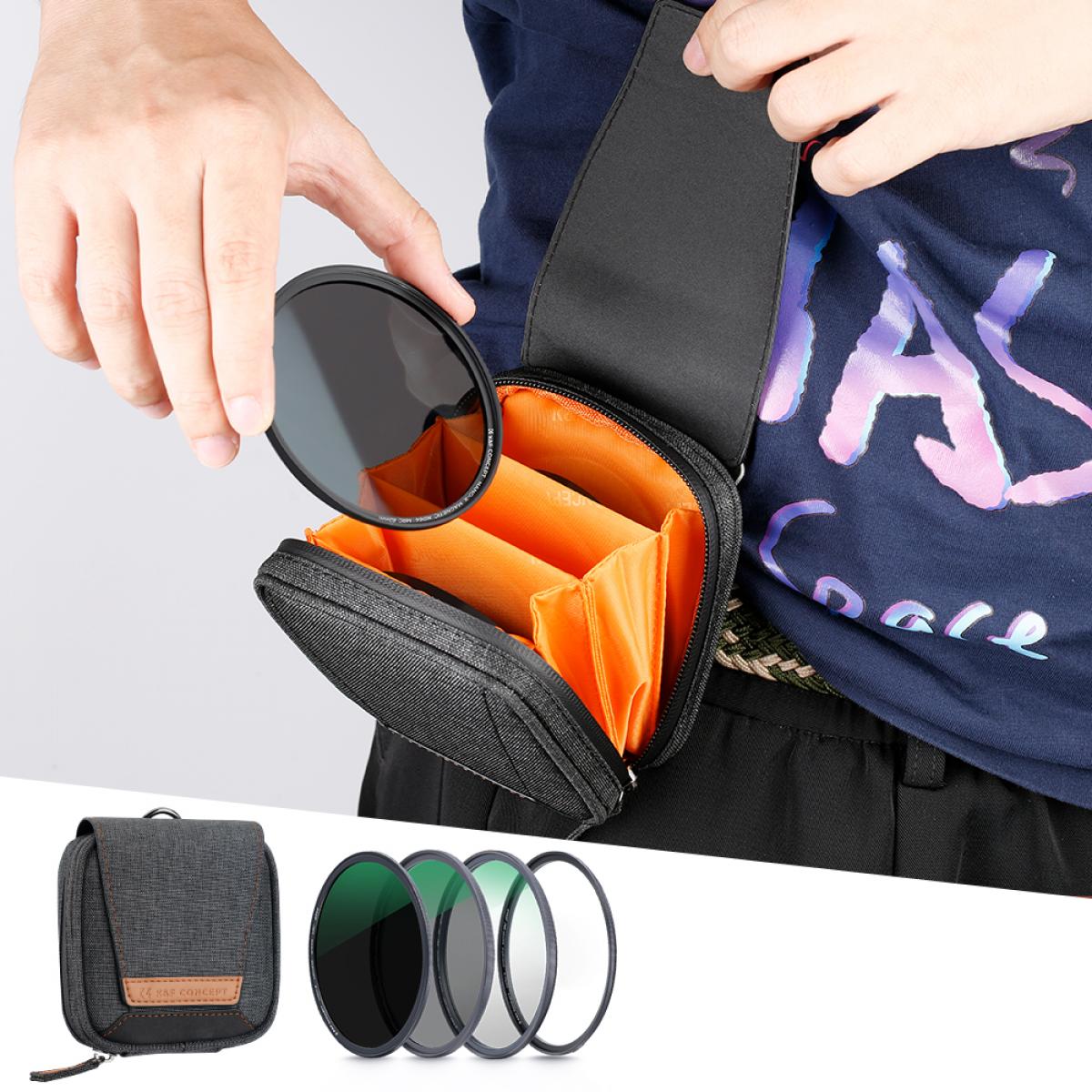 MCUV+CPL+ND1000+Adapter Ring Magnetic 4 in 1 Lens Filter Kit Waterproof Scratch-Resistant Anti-Reflection with Filter Pouch