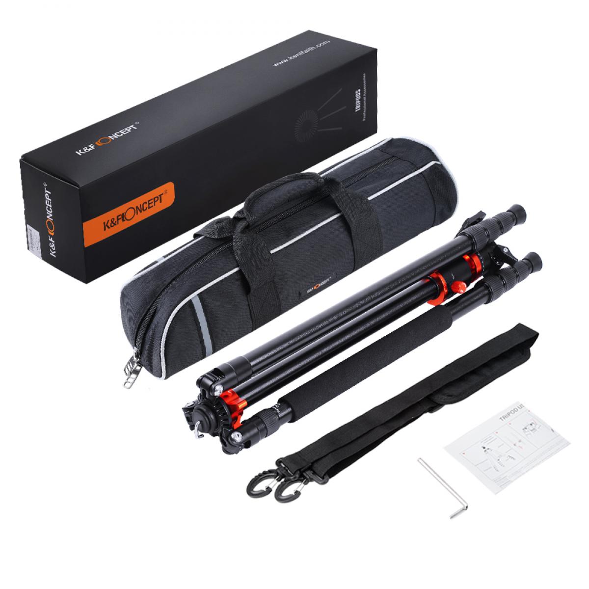 60”/1.5m Carbon Fiber Camera Tripod Lightweight Travel Tripod 17.6lbs Load 360° Ball Head for Vlog,Travel & Work DSLR,C225C0+BH-25 (BA225)