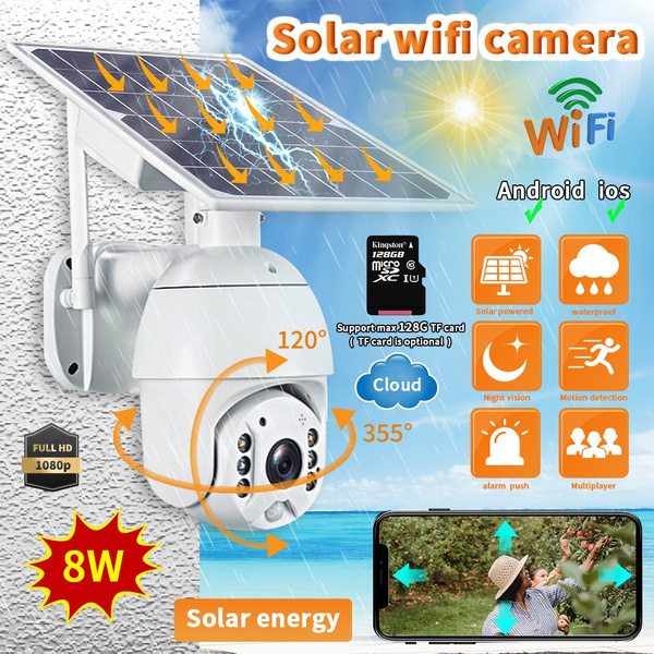 Solar Powered Wireless WiFi Outdoor Security Camera