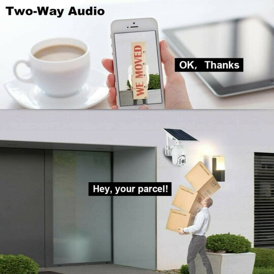 Solar Powered Wireless WiFi Outdoor Security Camera