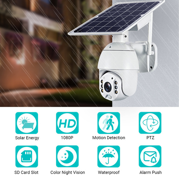 Solar Powered Wireless WiFi Outdoor Security Camera