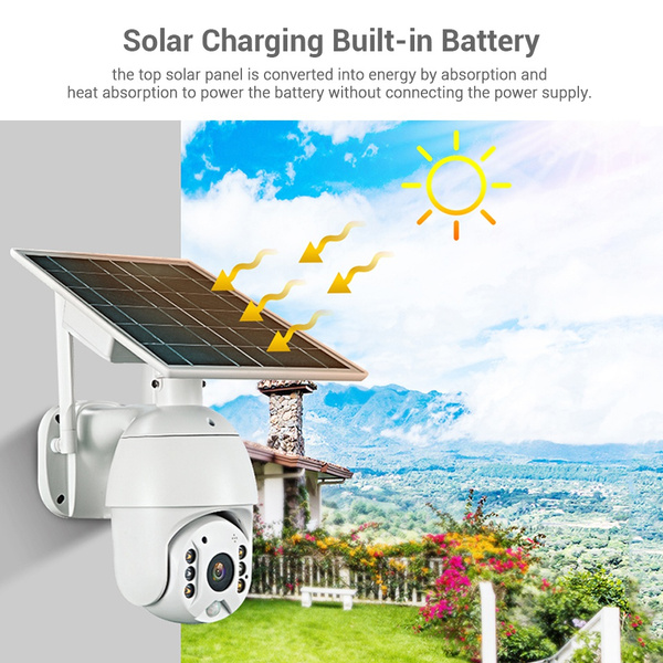 Solar Powered Wireless WiFi Outdoor Security Camera