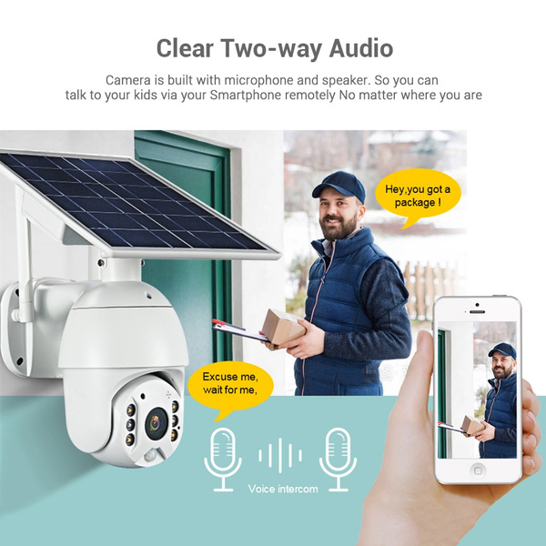 Solar Powered Wireless WiFi Outdoor Security Camera