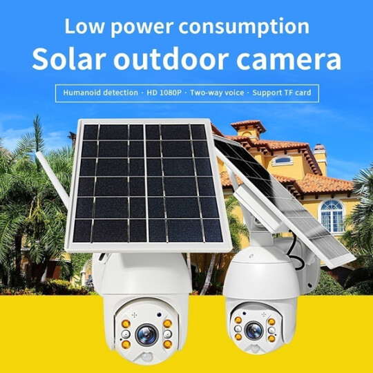 Solar Powered Wireless WiFi Outdoor Security Camera