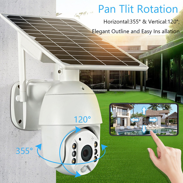 Solar Powered Wireless WiFi Outdoor Security Camera