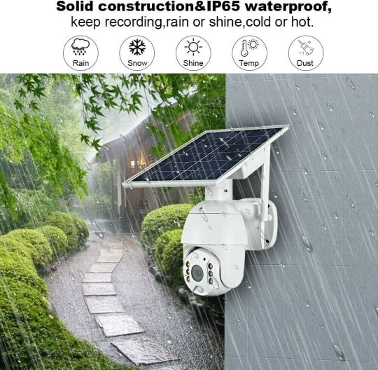 Solar Powered Wireless WiFi Outdoor Security Camera