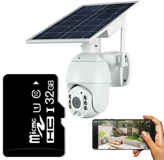 Solar Powered Wireless WiFi Outdoor Security Camera