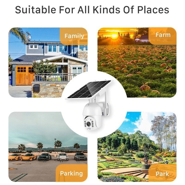 Solar Powered Wireless WiFi Outdoor Security Camera
