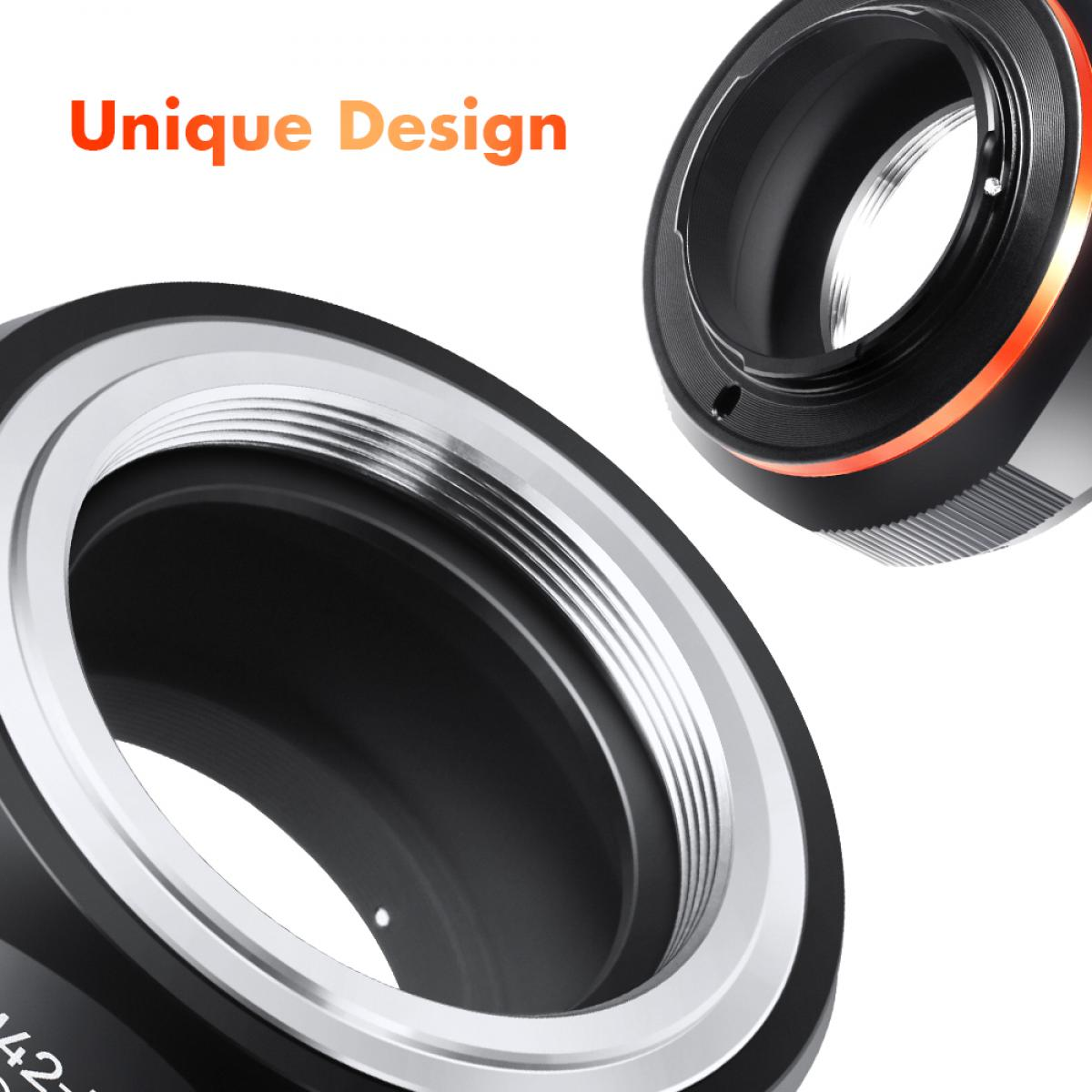 M42-M4/3 PRO high precision lens adapter (orange) K&F Concept M10125 Lens Adapter