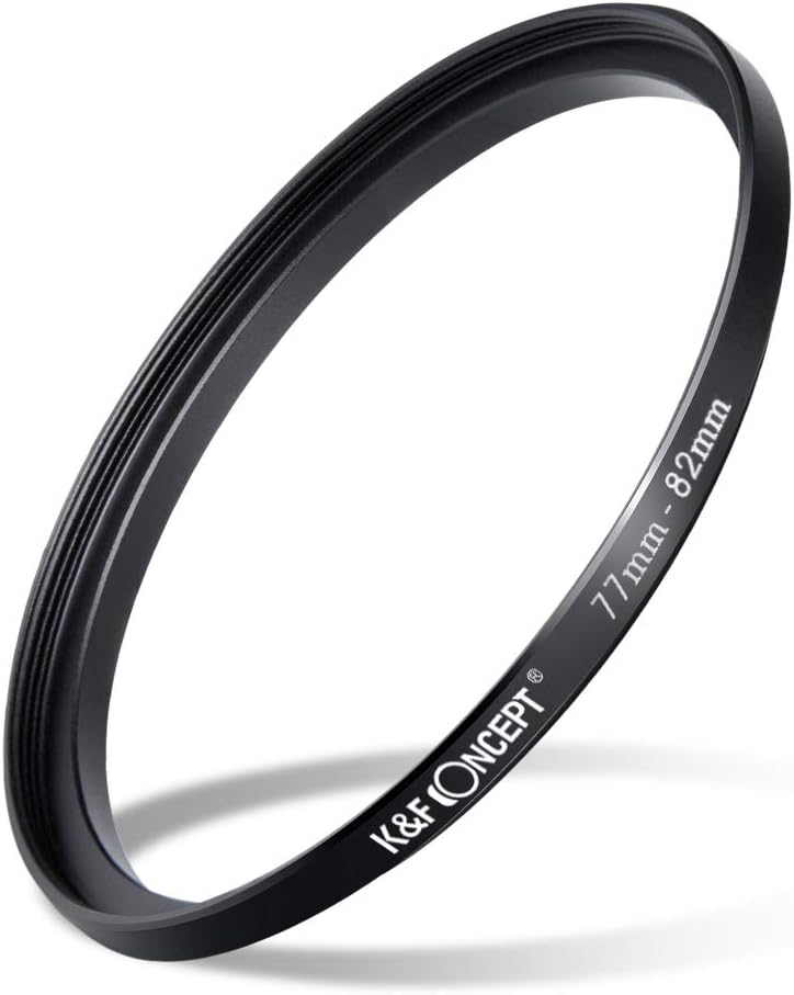 K&F  11pcs Metal Stepping Rings Step Up Ring Set 26-30MM 30-37MM 37-43MM 43-52MM 52-55MM 55-58MM 58-62MM 62-67MM 67-72MM 72-77MM 77-82MM Compatible with Canon Nikon DSLR Cameras Lens