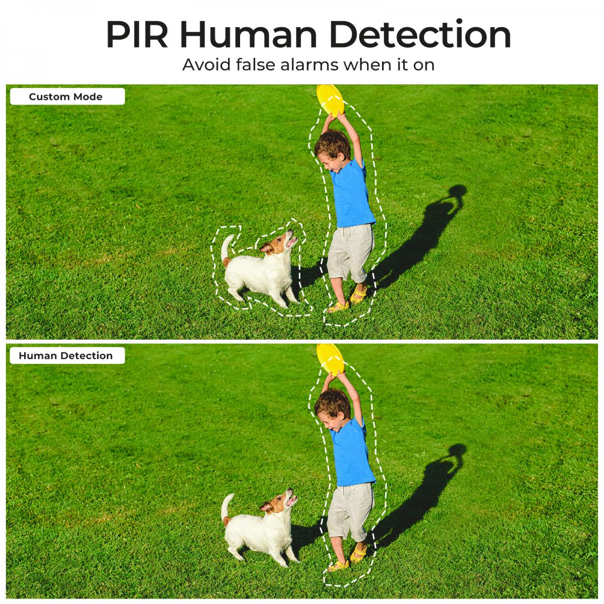 WIFI solar security camera System solar camera PIR human sensor + 2-Way Audio Built-in Battery 9600mAh AI Human Detection 2K Infrared Night Vision 8m/26ft black