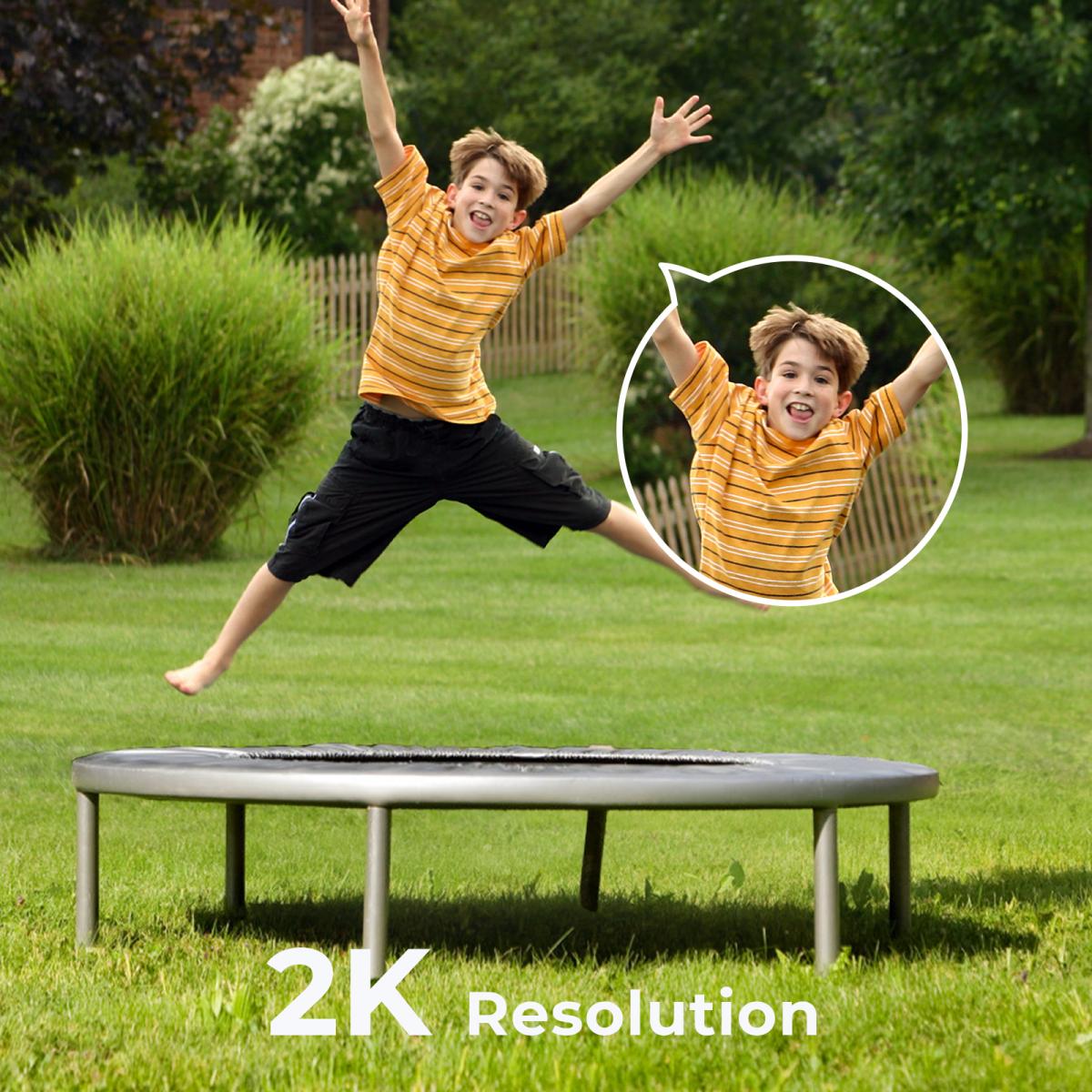 WIFI solar security camera System solar camera PIR human sensor + 2-Way Audio Built-in Battery 9600mAh AI Human Detection 2K Infrared Night Vision 8m/26ft black