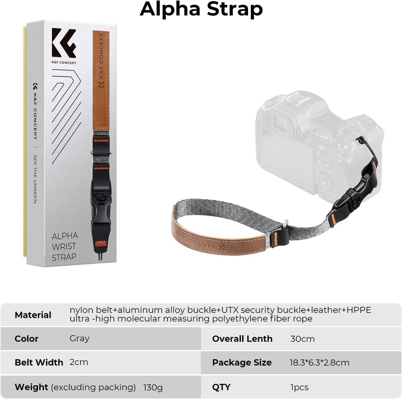K&F Concept Camera Neck Strap for Photographers Camera Strap Quick Release Clip Adjustable Sling Strap Compatible for Nikon Canon Sony Olympus DSLR Camera