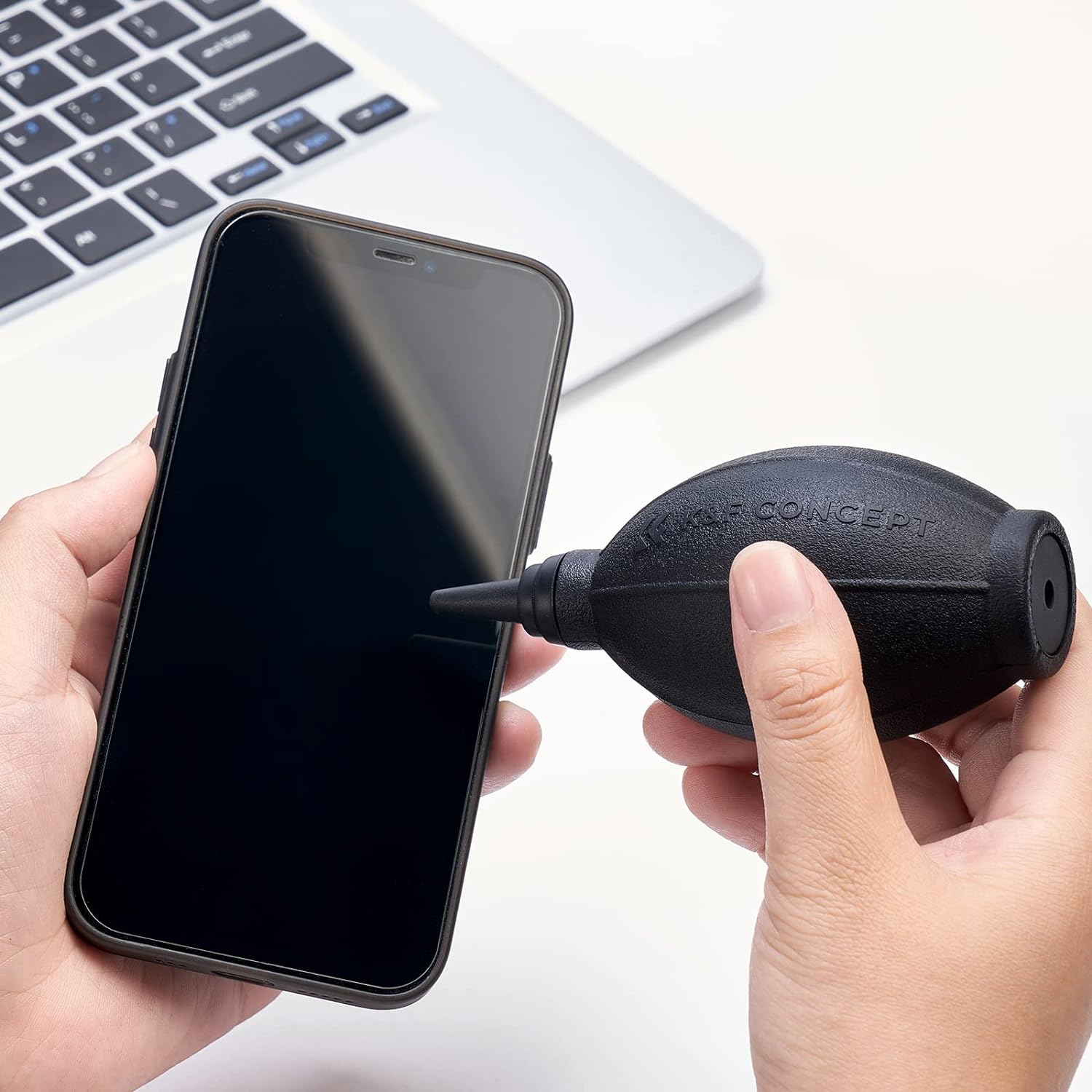 K&F  4-in-1 Camera Cleaning Kit with Lens Brush Pen, Rocket Air Blower, Microfiber Cleaning Cloth, Lens Cleaner Kit for Canon Nikon Pentax Sony DSLR Cameras Cleaning Tool Accessories