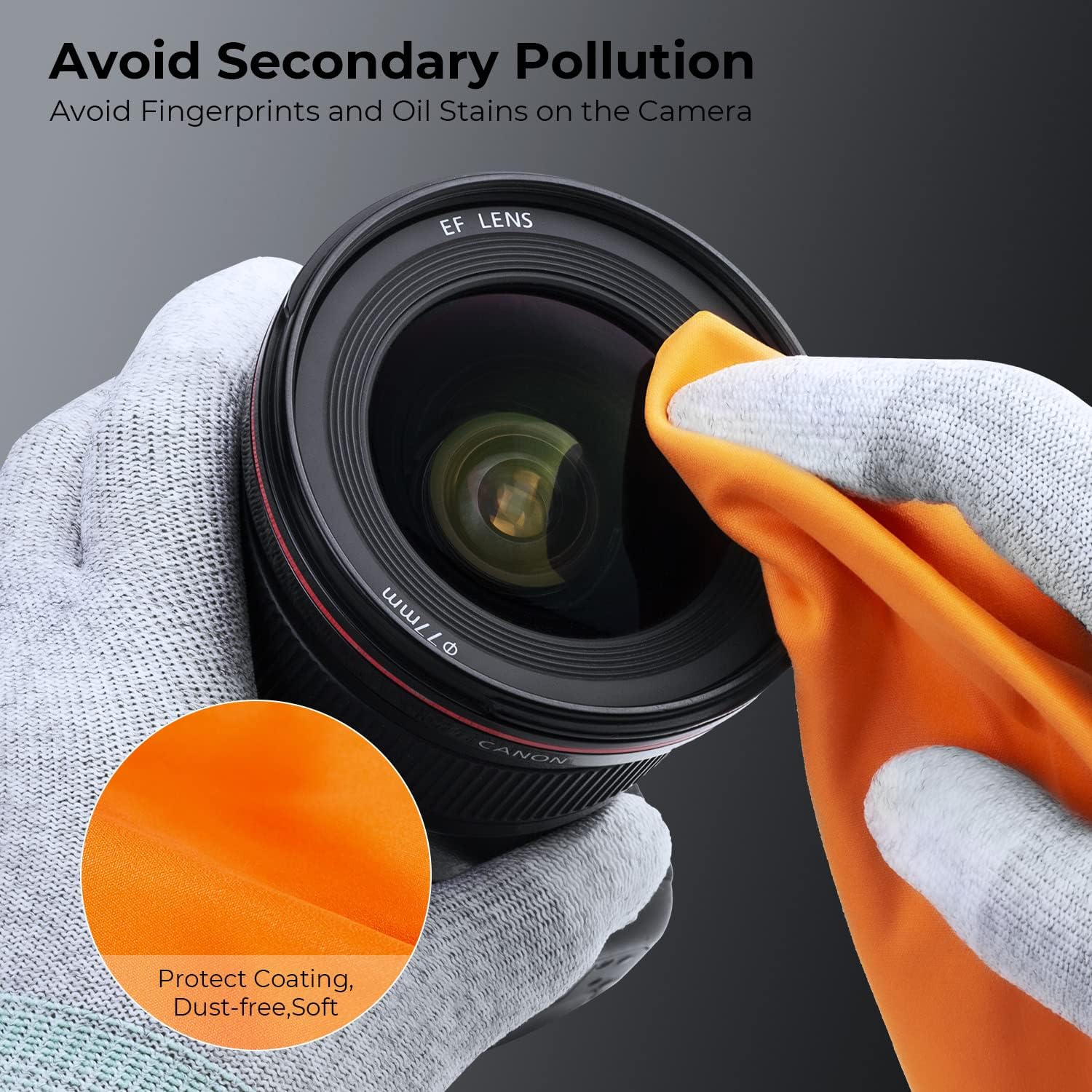 K&F  4-in-1 Camera Cleaning Kit with Lens Brush Pen, Rocket Air Blower, Microfiber Cleaning Cloth, Lens Cleaner Kit for Canon Nikon Pentax Sony DSLR Cameras Cleaning Tool Accessories