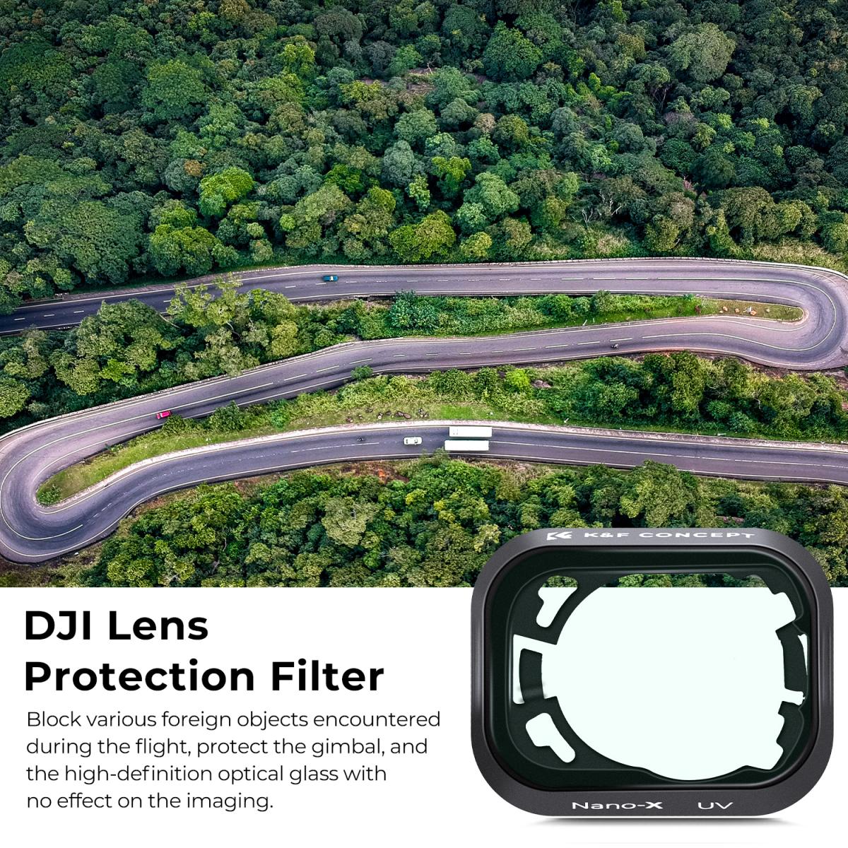 DJI Drone Mini 3 Pro UV Filter HD Single-sided Anti-reflection Green Film Waterproof and Scratch-resistant