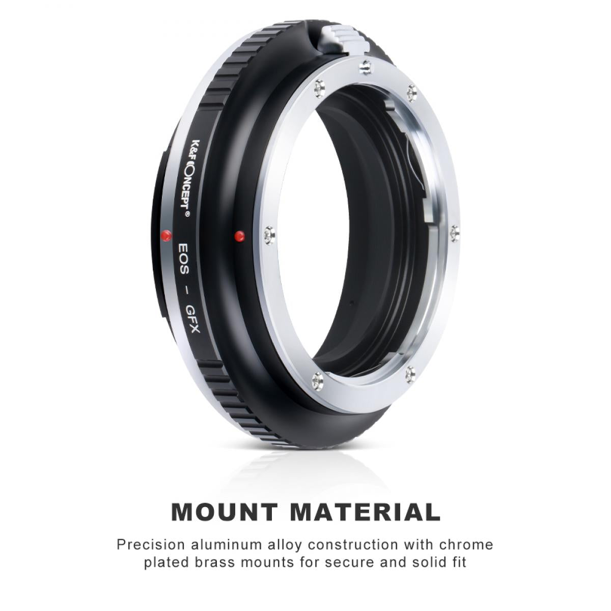 Canon EOS EF Lenses to Fuji GFX Lens Mount Adapter For DSLR K&F Concept M12211 Lens Adapter