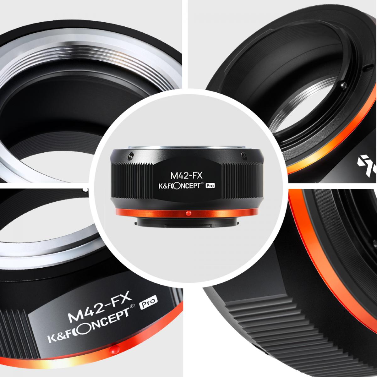 M42 to Fuji X Lens Mount Adapter for M42 Screw Mount Lens to Fujifilm Fuji X-Series X FX Mount Mirrorless Cameras with Matting Varnish Design