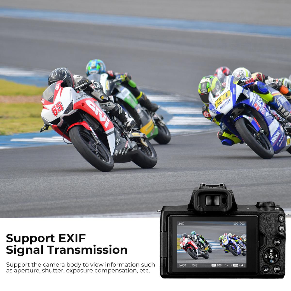 K&F Concept Auto Focus Lens Mount Adapter EF/EF-S to EOS M Electronic Lens Adapter Compatible for Canon EF EF-S Mount Lens to EOS M Mount Cameras