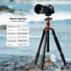 67”/1.7m Aluminum Portable Camera Tripod Travel Tripod 22lbs Load with Detachable Monopod for DSLR, K255A4+BH-28L (old model TM2515M1)