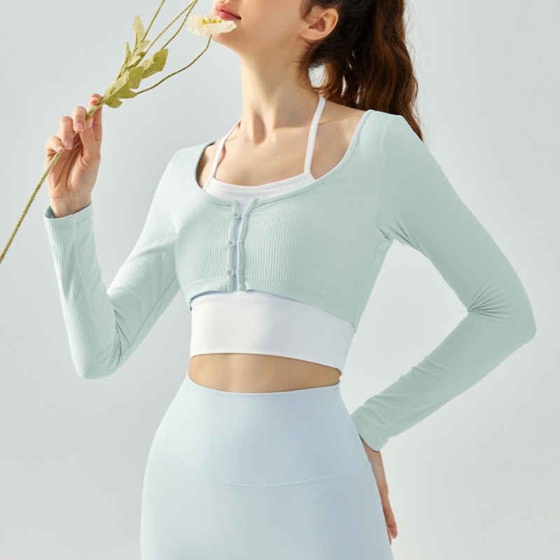 Fake two-piece long sleeves with chest pad