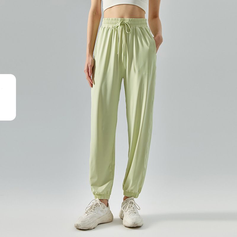 Sunscreen yarn drapes and legging, High-waisted slim trousers