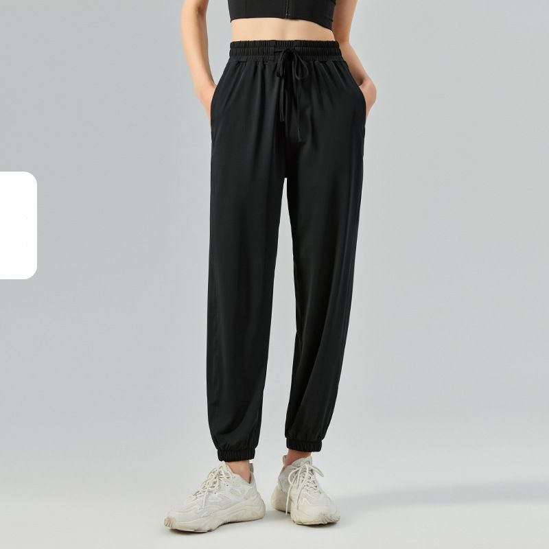 Sunscreen yarn drapes and legging, High-waisted slim trousers