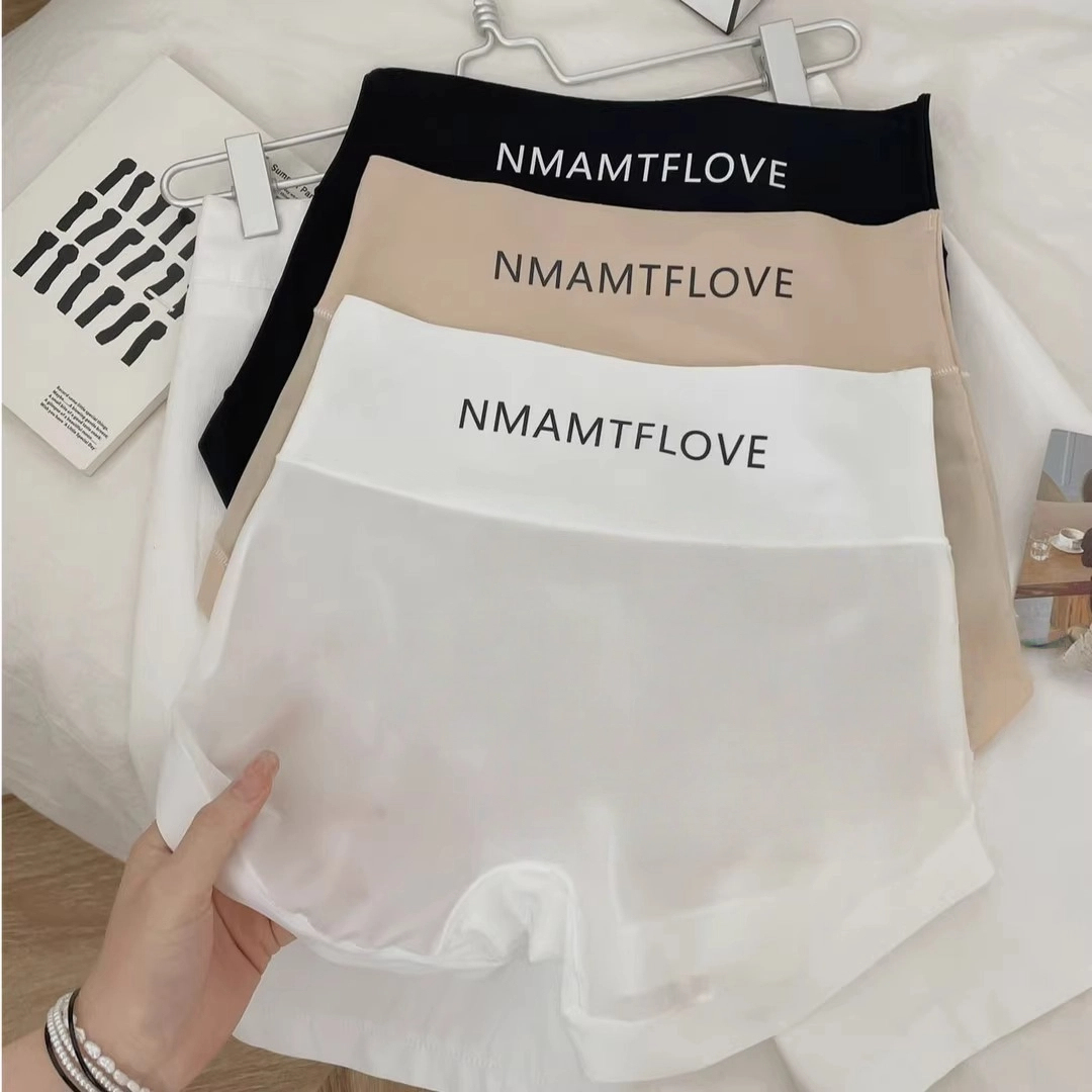 Ultra-thin ice silk non-curled edge and non-marking boxer panties