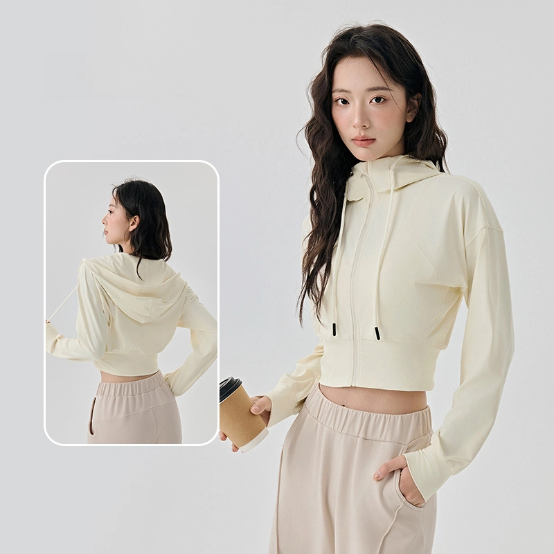 Hooded adjustable hat cord gym top